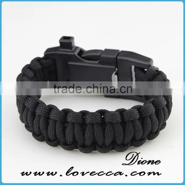 2016 Hot Wholesale Survival Tactical Whistle Compass Fire Starter 550 Paracord Bracelet With Flint photo-5