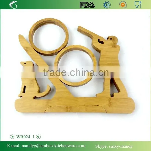 WR024 Foldable Bamboo Wine Rack With Funny Shape, Xingyuan Bamboo Rack photo-2