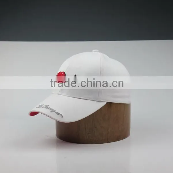 White Ski Sports Caps Flat Embroidery Sports Cap Customized photo-3