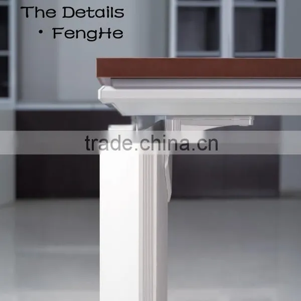 Wooden Office Furniture Table Aluminum Alloy Leg Frame Office Design Executive Desk photo-3