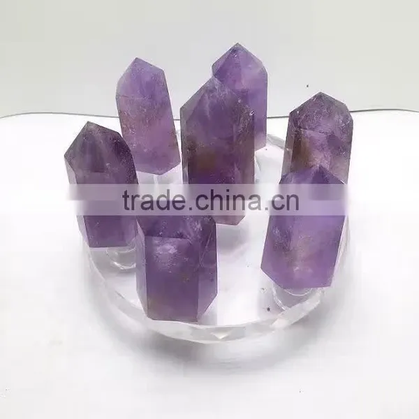 Natural Amethyst Crystal Point Seven Star Group photo-5