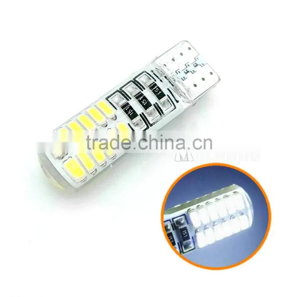 T10 24 Smd CANBUS ERROR FREE Silica Gel Car Marker Light Waterproof Wedge Light Reading Dome Auto Parking Bulbs photo-3