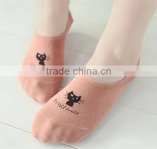 Factory Hot Sale Latest Design Fashion Women Cartoon Cotton Socks,Fashion No Show Socks photo-2
