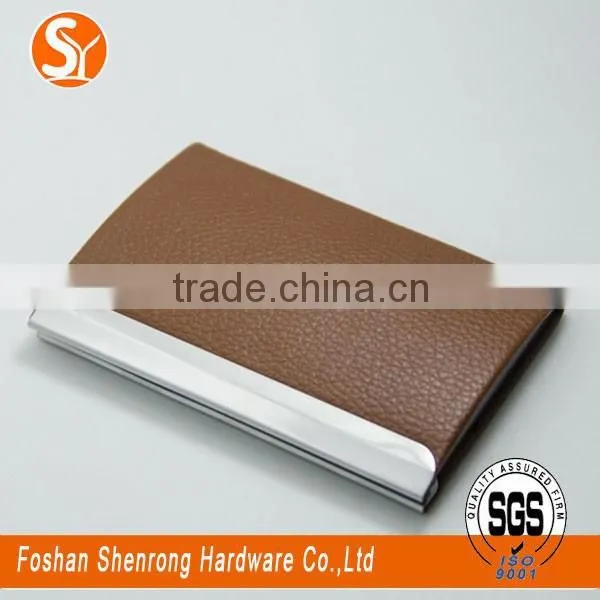 China Supplier Wholesale PU or Genuine Leather ID Card Holder With Magnetic Switch With Low Price photo-2