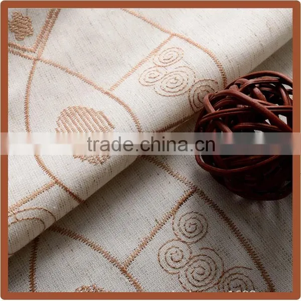 2016 Hot Sale Beautiful Polycotton Embroidery French Window Curtains Fabric photo-6