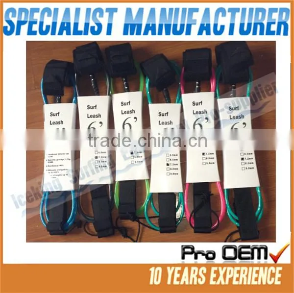 Competitive Price Simple Usual Color Pro Surfboard Leash/Customized Logo Surfing Leash photo-5
