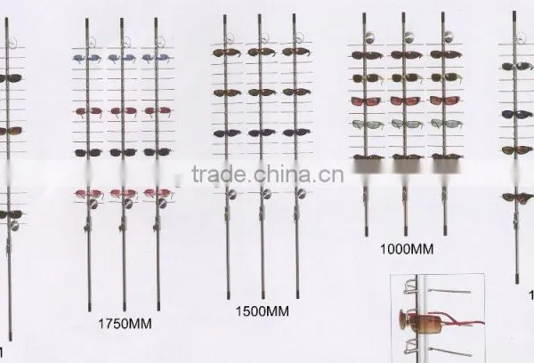 Eyewear Display Rods;wall Mounted Sunglasses Display Bars;eyeglasses Dsiplay Poles photo-4