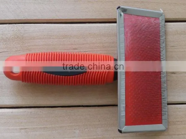 Pet Slicker Brush With Black and Red Color photo-2
