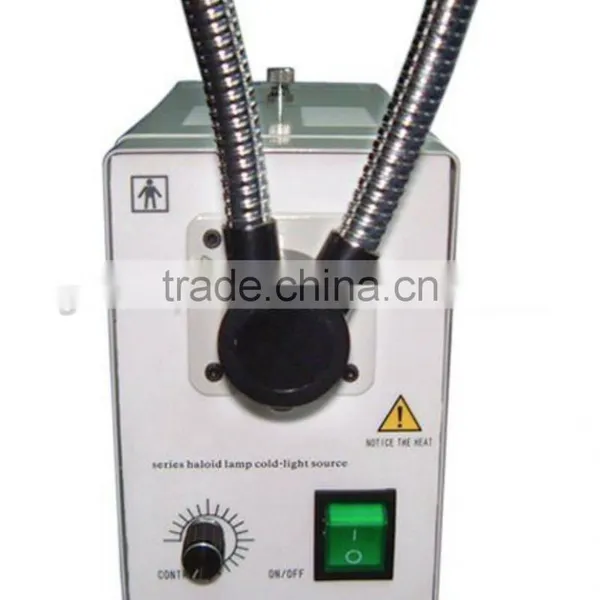 DUAL Pipe Gooseneck Fiber Optic Microscope LED Illuminator 110V / 220V photo-3