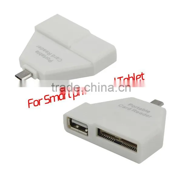 Portable Card Reader Micro USB Card Reader for Smart Phone and Tablet