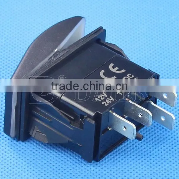 1 Lens 4 Pins ON-OFF Waterproof Rocker Switch With Two Red Lights photo-4