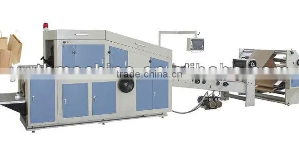 Automatic PLC Control Rolling Block Bottom Paper Bag Making Machine