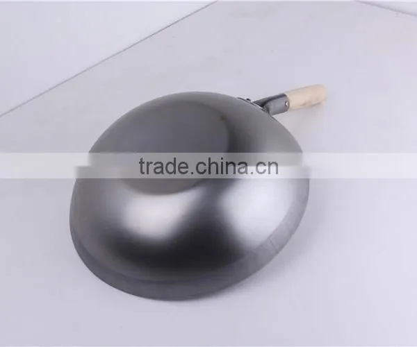 Carbon Steel Material Machine Made Two Handle Steel Wok photo-6
