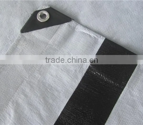 Reinforced Black Band Refugee Tarpaulin, Great Volume Relif Tent Tarpaulin, Tent Covering LDPE Tarpaulin photo-4