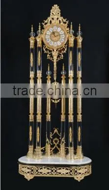 Brilliant Crystal Combined Gold Gilt Brass and Marble Clock, Home Decorative Pendulum Clock photo-4