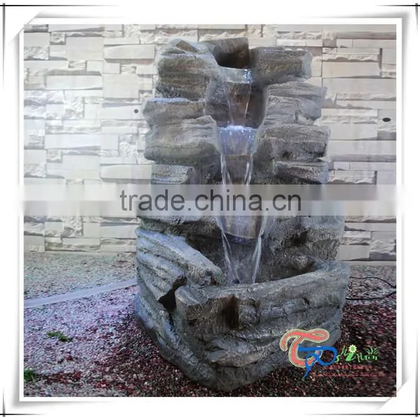 High Quality Outdoor Rock Garden Resin Water Fountain photo-2