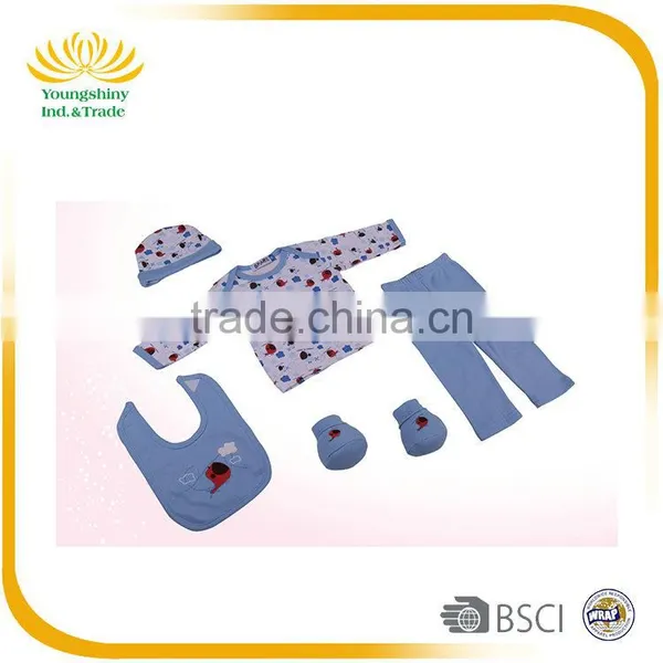 5Pcs 100% Cotton Baby Clothes Gift Set photo-4