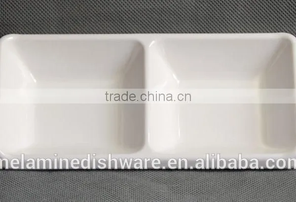 Melamine Kitchenware Sectional Sauce Dish 2 Section Kitchenware Sauce Dish photo-2