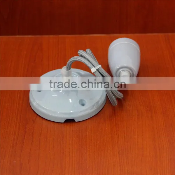 Vintage Porcelain Pendant Lamp Socket/ceramic Ceiling Light for Cafe Shop Decoration photo-3
