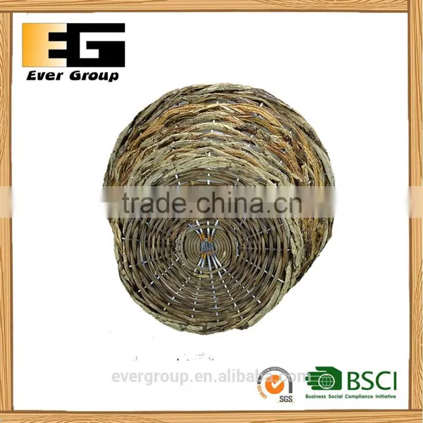 Round Bark Basket Garden Planter for Decoration photo-3