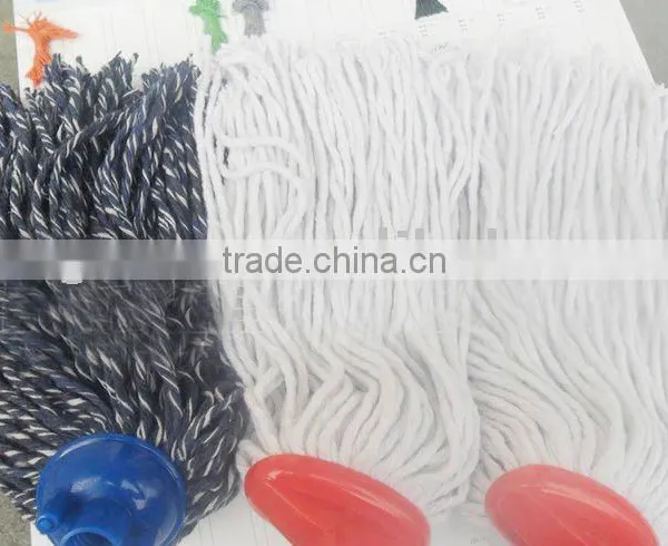 China Factory Hot Selling Cotton Mops With Plastic Socket,flat Mop Head