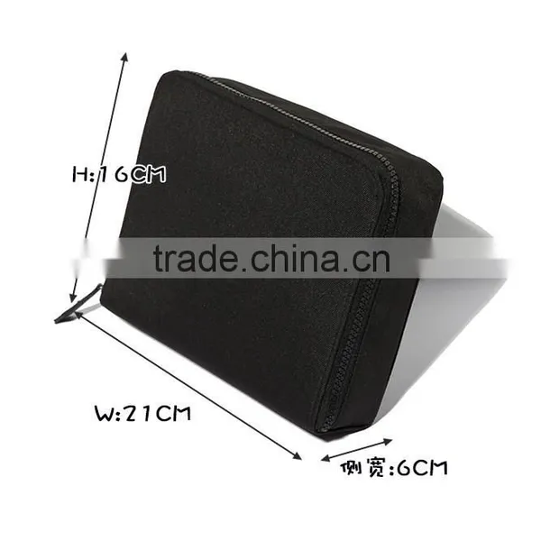 Black pu Leather Designer Makeup Bag With Professional photo-2