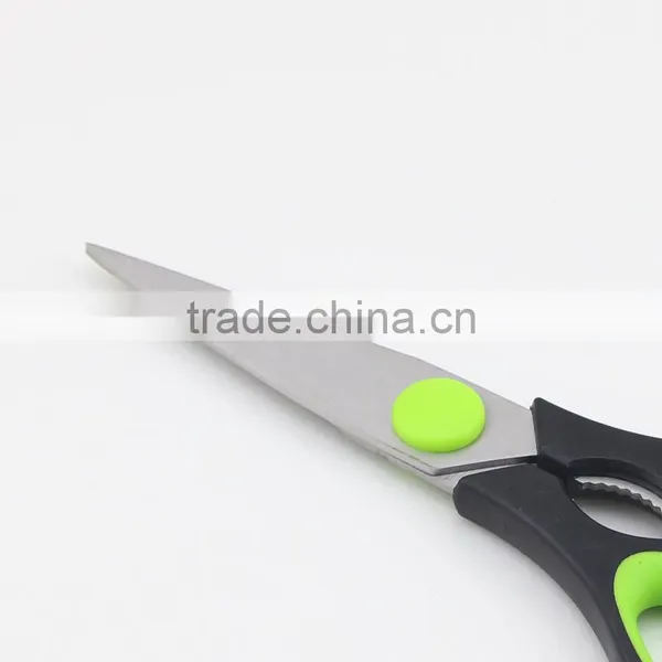 Green Handle Stainless Steel High Quality Multi Kitchen Scissors photo-5