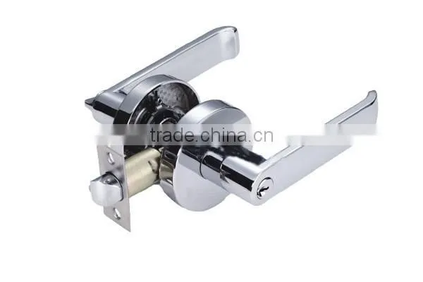 Satin Nickel Zinc Alloy Handle Keyless Hotle Door Leverset Lock photo-2