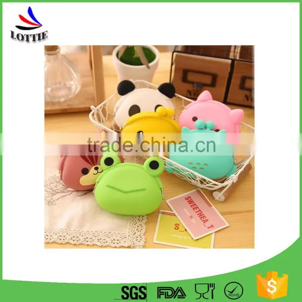 Lottie Cute Portable Cartoon Bag Cute Cartoon Animal Silicone Mini Coin Purse Wallet For Kid Gift photo-6