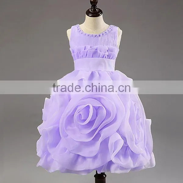 Retail Hot! New Year Party Baby Clothing Cotton Girl Dress, Elegant and Stylish Design Cascading Elsa Princess Dress photo-3