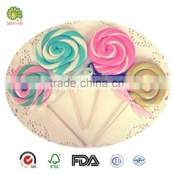 disposable wood customized printed lollipop stick