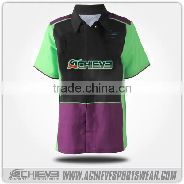 Promotional Raglan Long Sleeve Custom 100% Polyester Sublimated Motorcycle Jersey photo-2