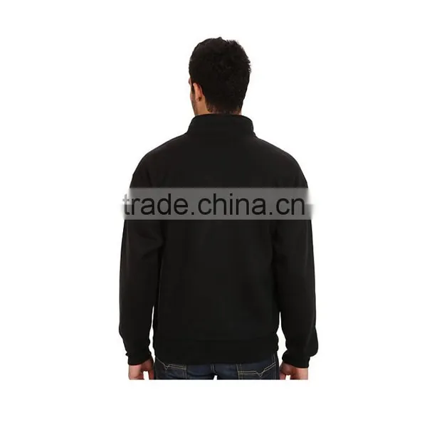 Man Custom Black Plain Collared Sweatshirts photo-3