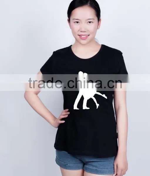 Cotton T-shirt. No Minimum. DIY Print. Black T-shirt. Cheap Price. photo-2