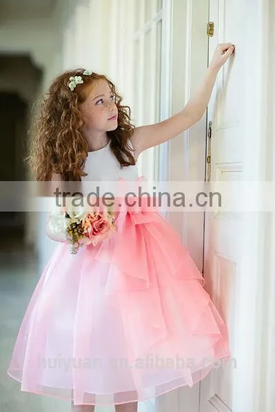 2 Colors Sweety Halter Gown Little Queen Flower Girl Dress photo-2