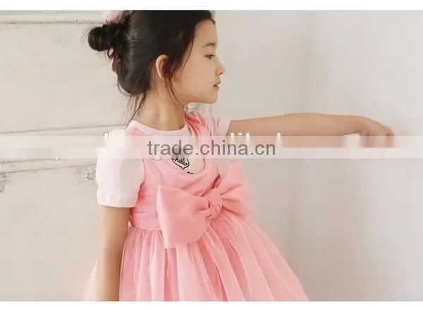 New Fashion Baby Girl Dress Pink Party Children Dress For Summer photo-4