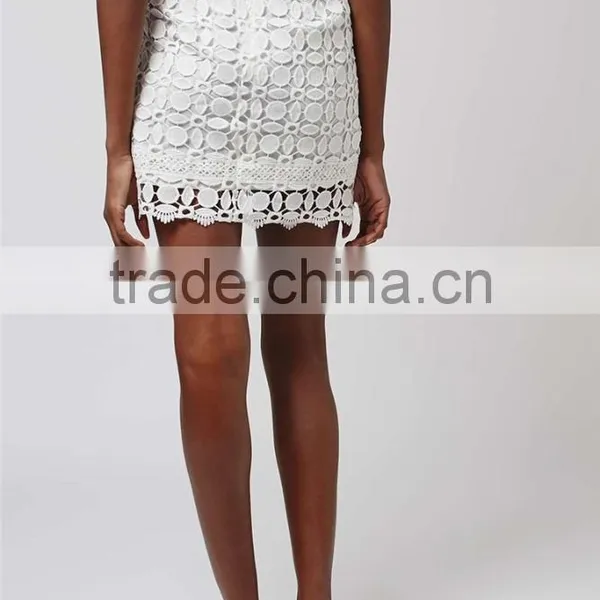 New Arrival Women Lace Skirts 2016 Guipure A Line Above Knee Fashionable Crochet Skirts photo-5
