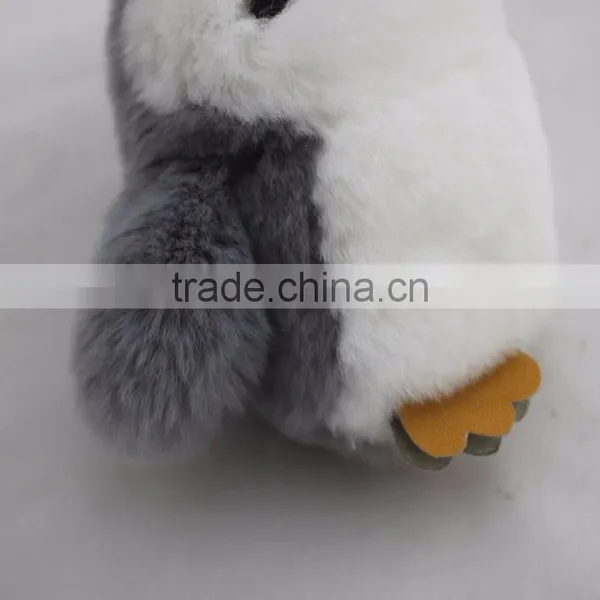 Myfur Popular Penguin Pattern Real Rabbit Fur Made Bag Accessory Pendant photo-5
