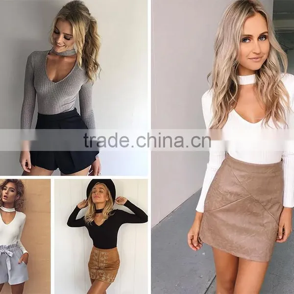 Elegant Halter Knitted Sweater Autumn Winter White Short Pullover Women Tops Slim v Neck Black Jumper Casual Pull Femme photo-6
