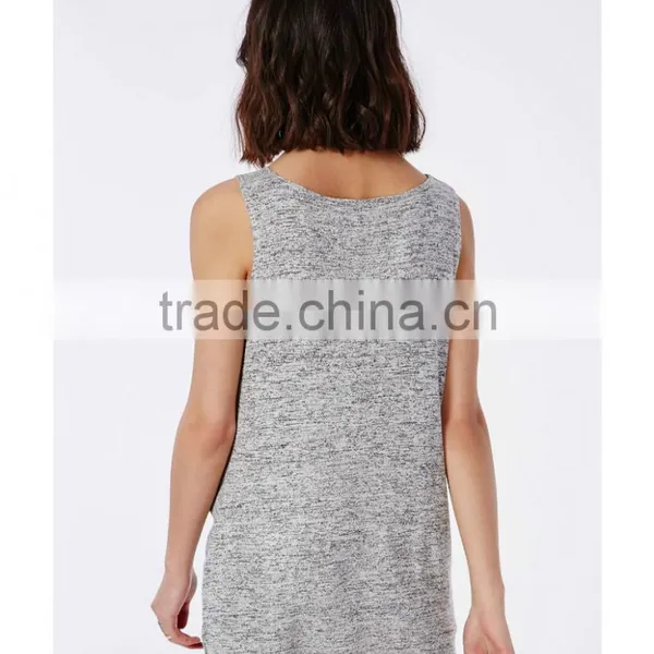 Sexy Drape Front Sleeveless Cheap Lady Blouse Fashion Women Blouse 2016 photo-3