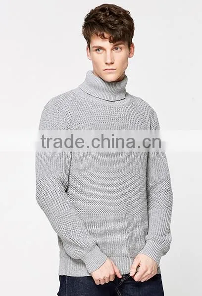 Wholesale Solid Color no Pattern Winter Warm Thick Turtleneck Sweters for Man photo-4