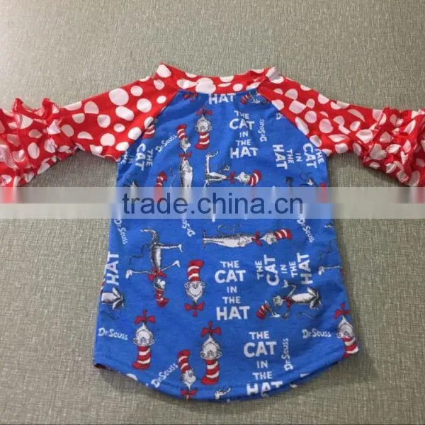 Fashion Baby Girl Cute Valentine Holiday Long Sleeve Heart Raglan Tops Boutique Child Clothes Wholesale photo-3