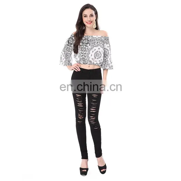 2018 Printing Flower Light Weight Wholesale Ladies Tops photo-3