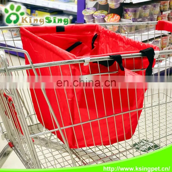 Foldable Trolley Cart Supermarket Shopping Bags, Multifunctional Reusable Shopping Cart Bags