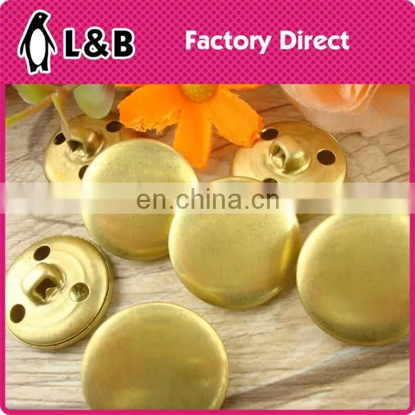 2016 High Quality Vintage Antiqued Metal Dome Shank Buttons Military Brass Buttons photo-2
