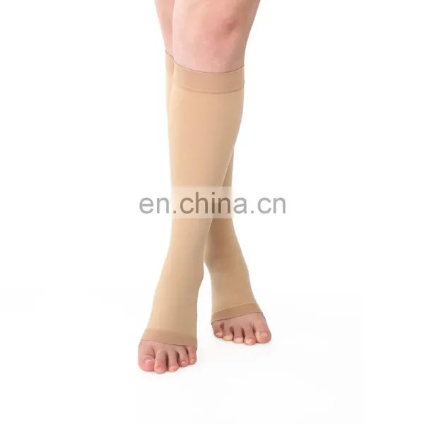 Compression Socks Knee-Hi Firm Support Open Toe Compression Stockings 20-30mmHg#YLW-15 photo-2