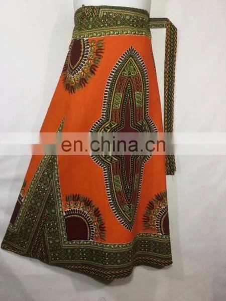 African Wax Ankara Dashiki Print Women Wrap Skirts Dashiki Maxi Long Full Skirt photo-3
