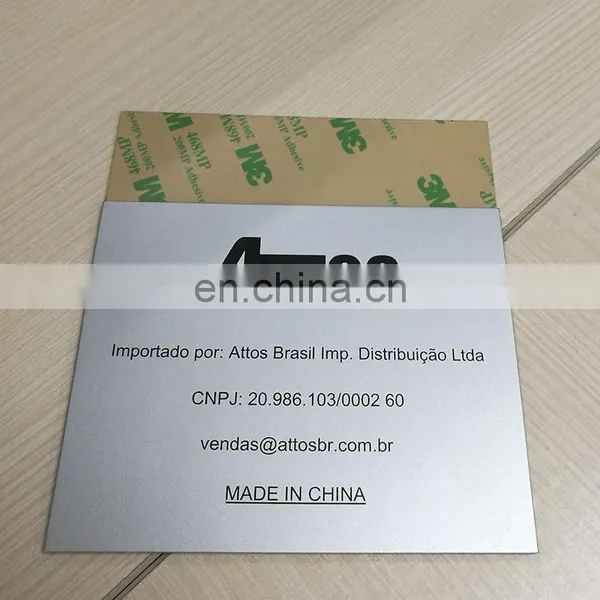 Custom Silver Powder Mining-machinery Metal Nameplates