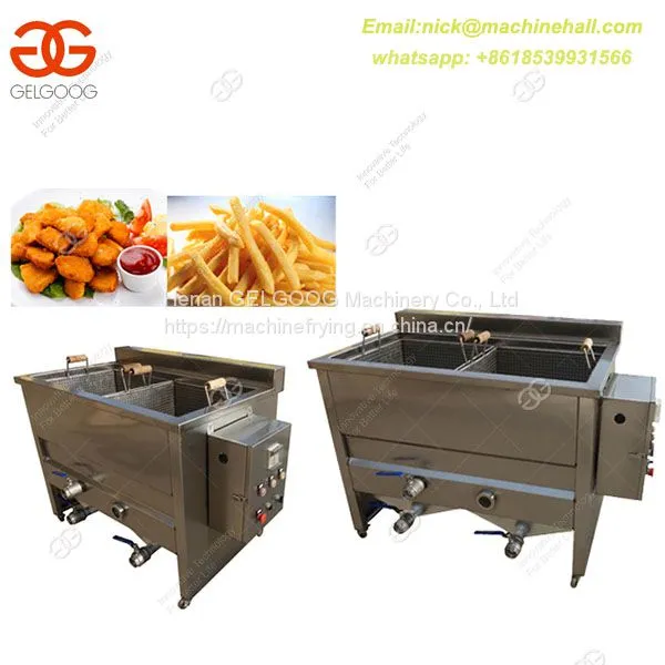 High Quality Double Tanks Commercial Coated Peanut Fryer Machine photo-3