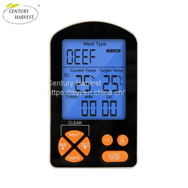High quality kitchen digital food thermometer with two probe sensor